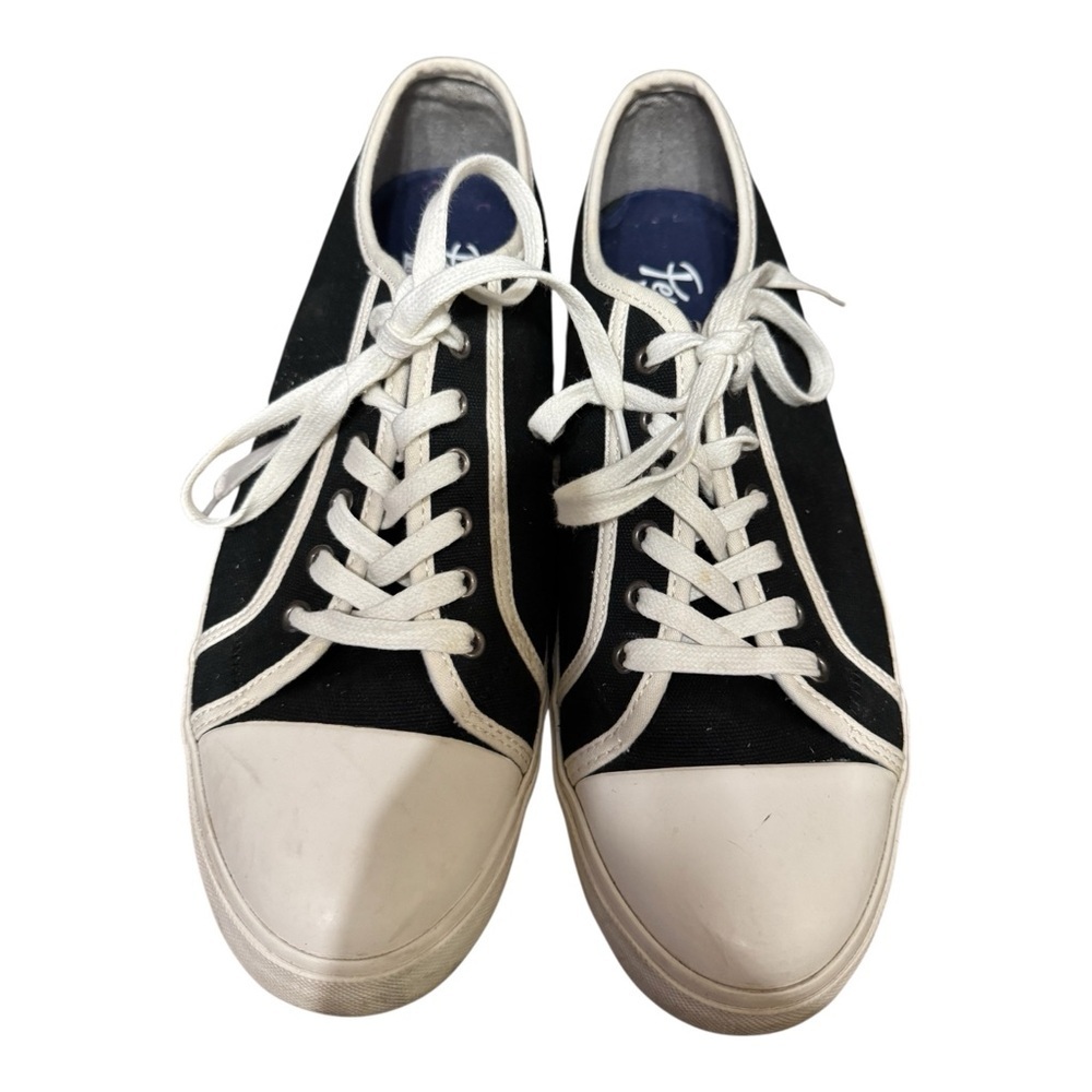 Original Penguin Mick Canvas Sneakers Black White Retro Toe Men’s 9.5